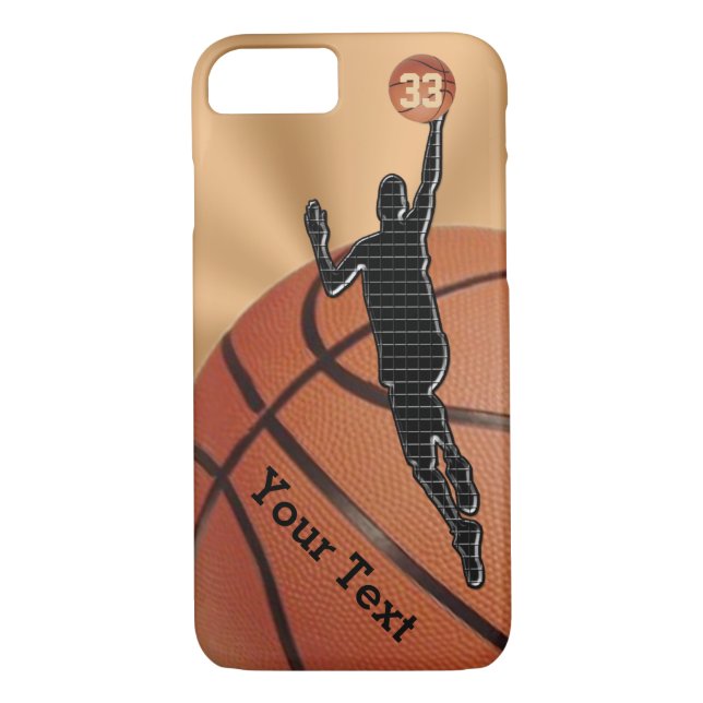 Basketball iPhone Cases with NAME, NUMBER (Back)