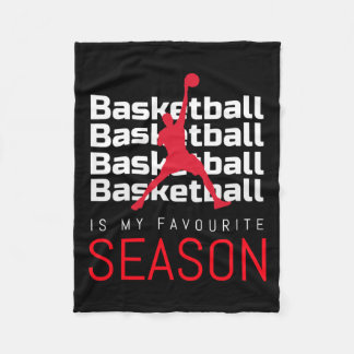 Basketball Is My Favourite Season Dunk Fleece Blanket