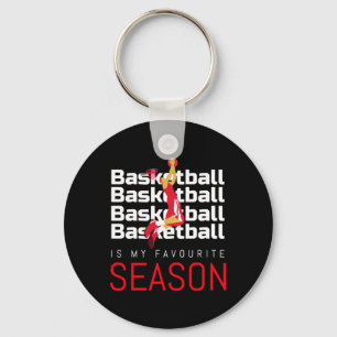 Basketball Is My Favourite Season Dunk Keychain