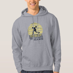 basketball is my favourite season retro sunset hoodie