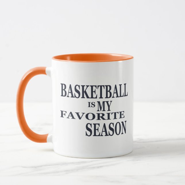 Basketball is my favourite season with blue ball mug (Left)