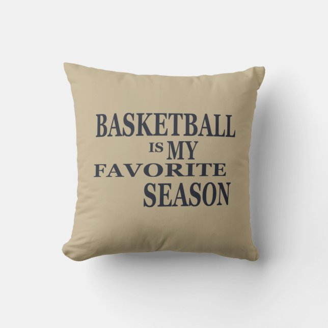 Basketball is my favourite season with blue ball throw pillow (Front)