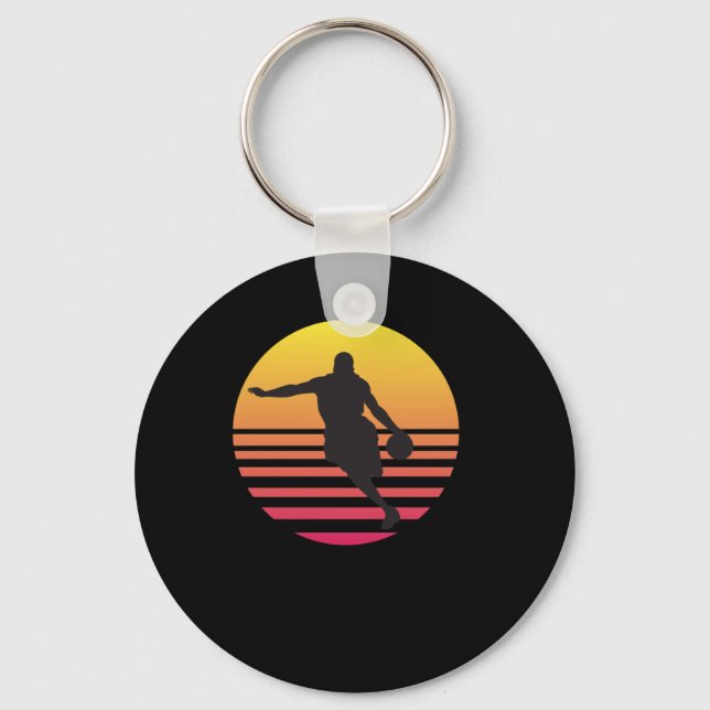 Basketball Is My Favourite Sunset Dribble  Keychain (Front)