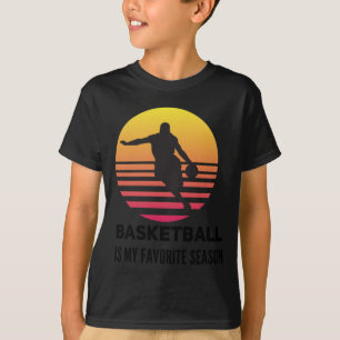 Basketball Is My Favourite Sunset Dribble  T-Shirt