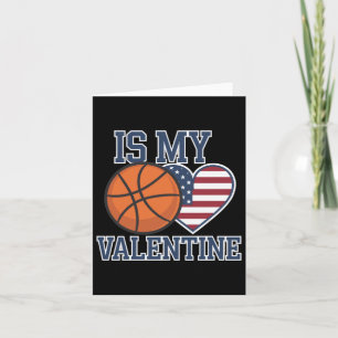 Basketball Is My Heart On Valentine's Day  Card