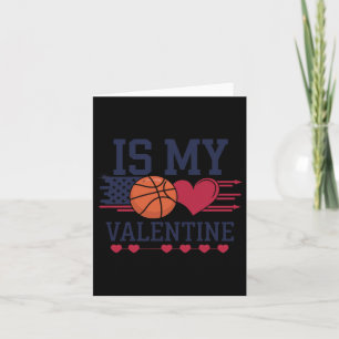 Basketball Is My Heart On Valentine's Day  Card