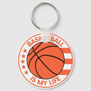 Basketball is my life. Sports player gift ideas Keychain