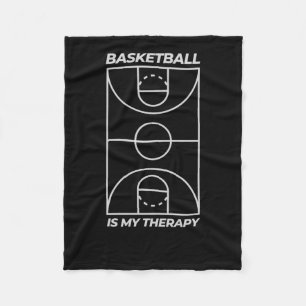 Basketball Is My Therapy  Fleece Blanket