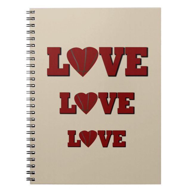 basketball is my valentine notebook (Front)