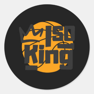 Basketball Isolation King One Man Show Classic Round Sticker