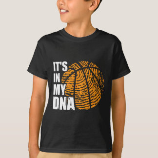 Basketball It's In My DNA Fingerprint Fun Basketba T-Shirt