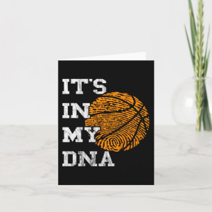 Basketball It's In My DNA Fingerprint Playing Bask Card