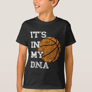 Basketball It's In My DNA Fingerprint Playing Bask T-Shirt