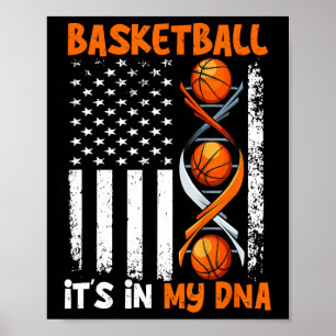 Basketball It's In-My DNA Fun Player Coach Team Sp Poster