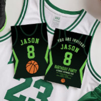 Basketball Jersey Birthday Invitation