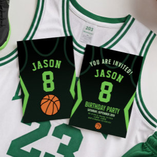 Basketball Jersey Birthday Invitation