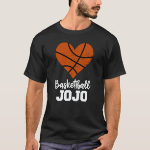 Basketball Jojo Basketball Heart Grandma Jojo T-Shirt