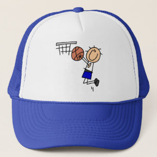 Basketball Jump Shot Blue T-shirts and Gifts Trucker Hat
