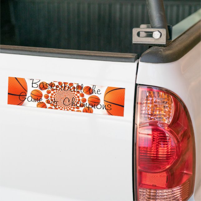 Basketball Kaleidoscope Art Print Bumper Sticker (On Truck)
