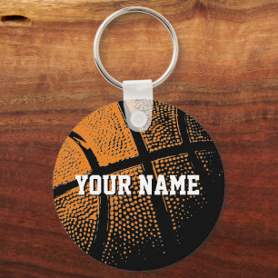 Basketball keychain gift with custom name