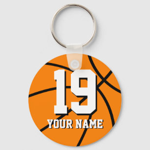 Basketball keychain   Personalized name and number