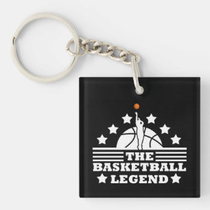 Basketball legend player for coach keychain