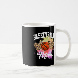 Basketball Leopard Heart tie dye Basketball Mom Ma Coffee Mug