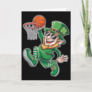 Basketball Leprechaun St. Patrick's Day Funny Play Card