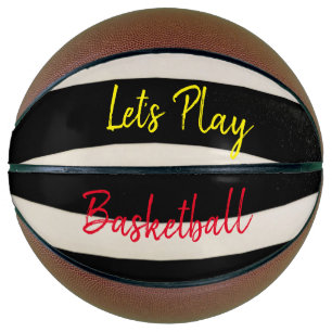 Basketball Let's Play Basketball Stripe