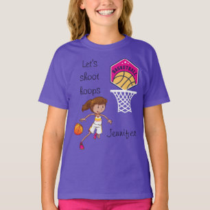 Basketball "Let's Shoot Hoops" Personalized T-Shirt