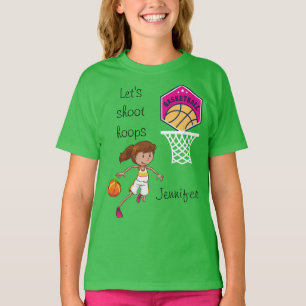 Basketball "Let's Shoot Hoops" Personalized    T-Shirt