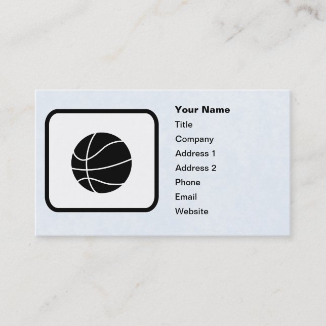 Basketball Logo Customizable Template Business Card (Front)