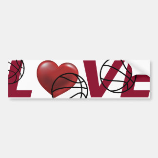 Basketball love bumper and ice chest sticker