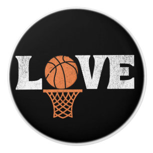 Basketball Love Ceramic Knob