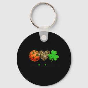 Basketball Love Saint Patrick's Day Shamrock Clove Keychain