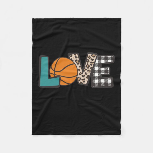 Basketball Love Scoop  Fleece Blanket (Front)