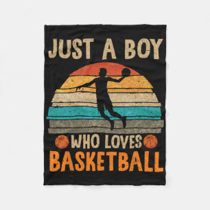 Basketball Lover Boys Basketball Player Sport Bask Fleece Blanket