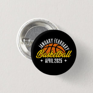Basketball Lover Cool Player Modern Personalized 1 Inch Round Button