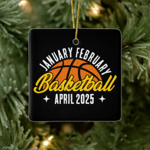 Basketball Lover Cool Player Modern Personalized Ceramic Ornament