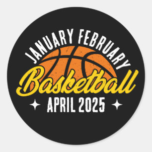 Basketball Lover Cool Player Modern Personalized Classic Round Sticker