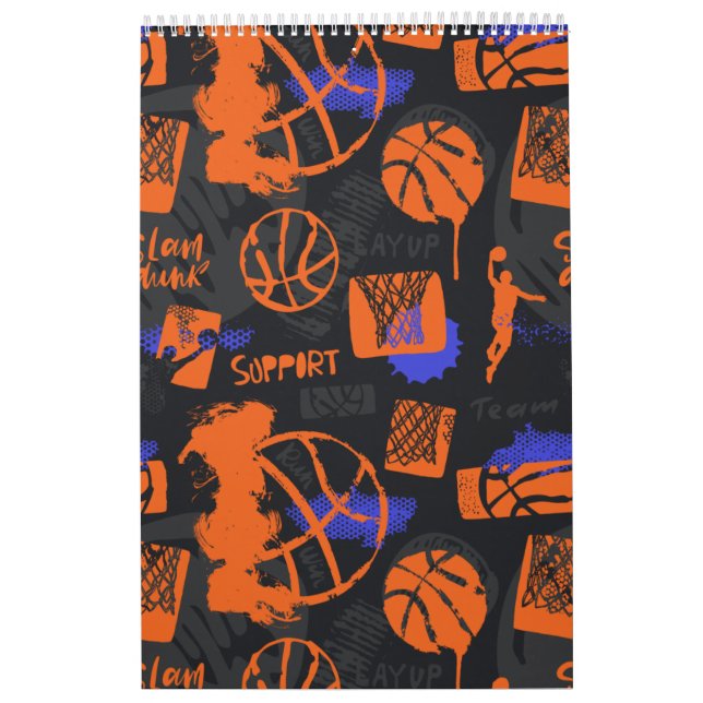 Basketball Lover Pattern Calendar (Cover)