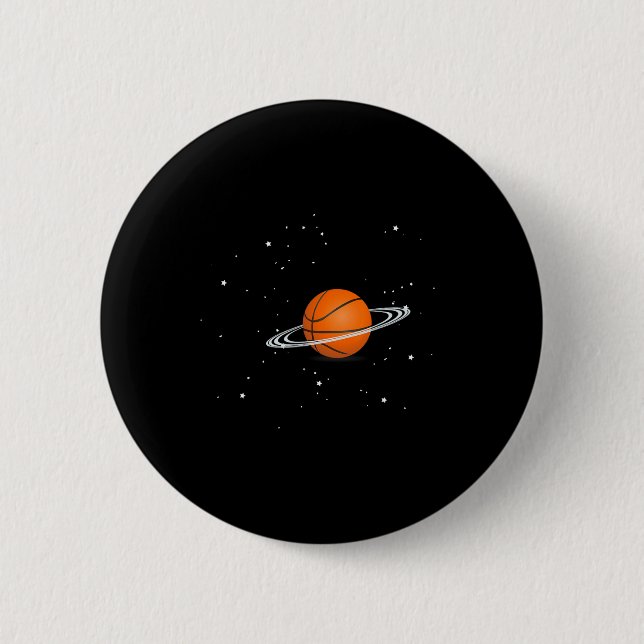 Basketball lovers basketball player space Fun  2 Inch Round Button (Front)
