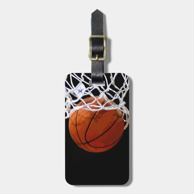 Basketball Luggage Tag - Bag Tag (Front Vertical)