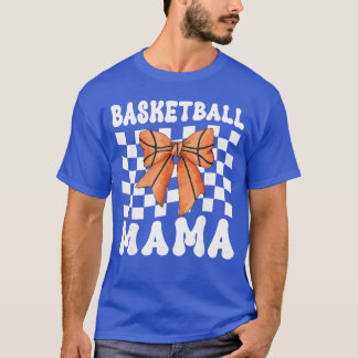 Basketball Mama Coquette Bow Game Day Funny Sports T-Shirt