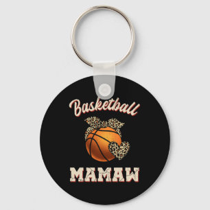 Basketball Mamaw Bandana Leopard Heart Fans Mother Keychain