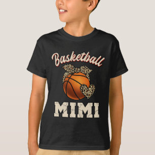 Basketball Mimi Bandana Leopard Heart Fans Mother' T-Shirt