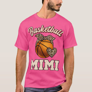 Basketball Mimi Leopard Basketball Player Mother'S T-Shirt