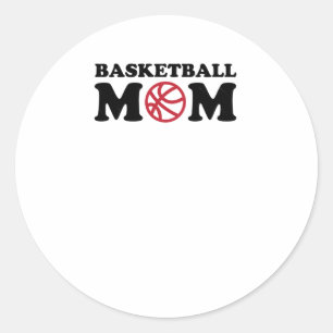 Basketball Mom 5 Classic Round Sticker