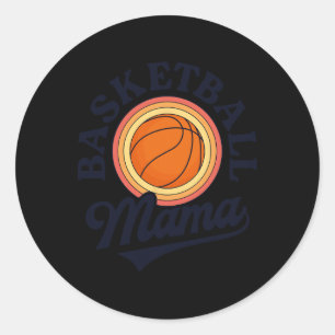 Basketball Mom Baller Matching Family Game Day Out Classic Round Sticker