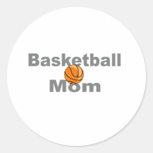 BasketBall Mom Classic Round Sticker